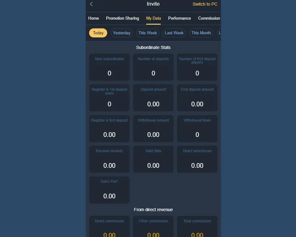 Mobile casino app showing multiple game options
