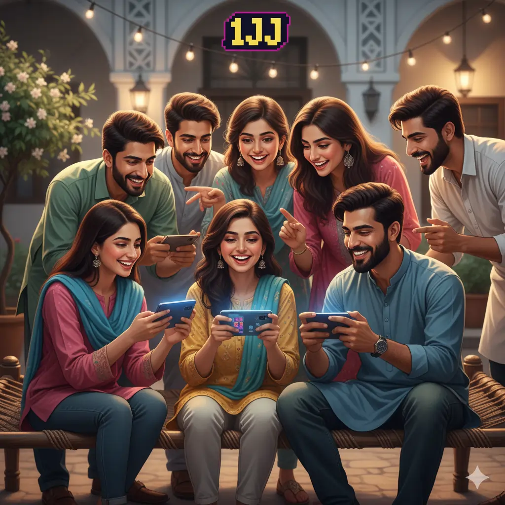 People in Pakistan using mobile phone for casual gaming