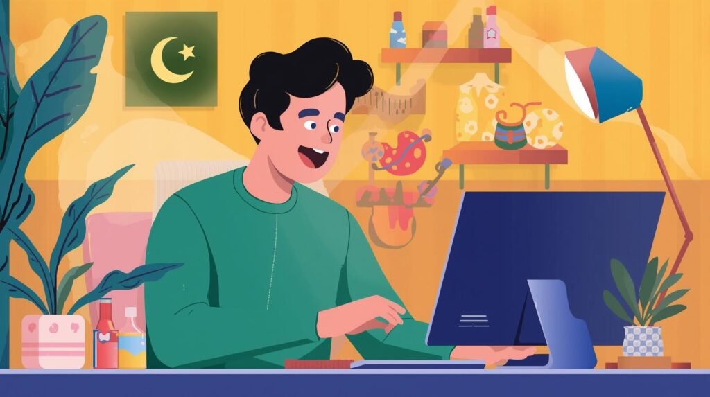 Pakistani player using a mobile game app