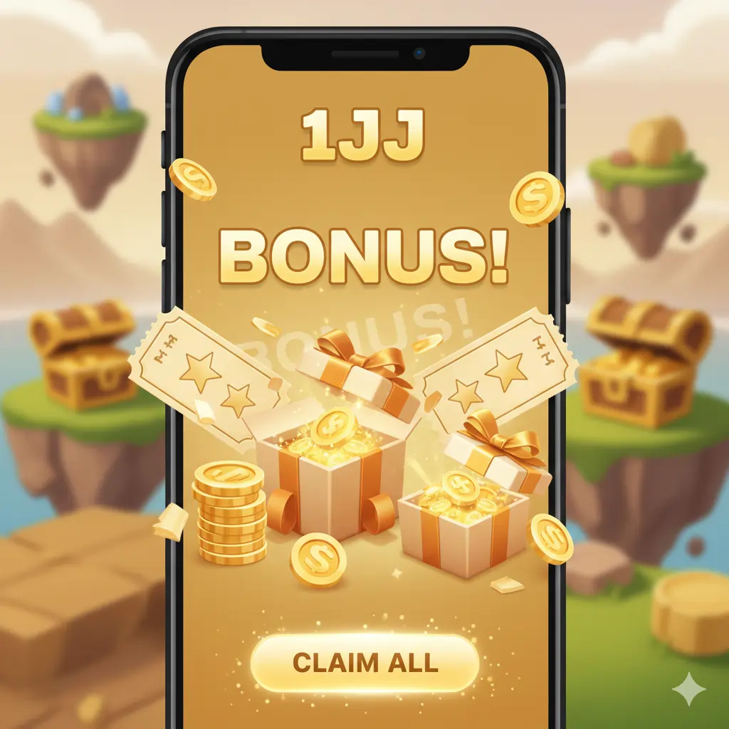 Golden reward symbols on mobile bonus screen