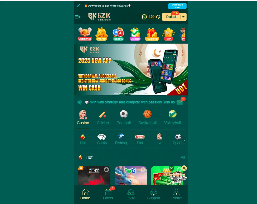 Mobile gaming app download steps