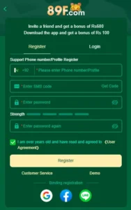 89F Game APK Earning App | Free Download & Register | Get Bonus 2
