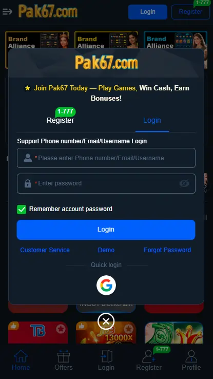 Download and login process for app