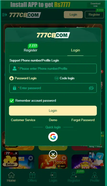 game app download and register steps