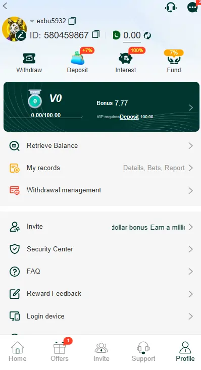 Mobile app registration steps