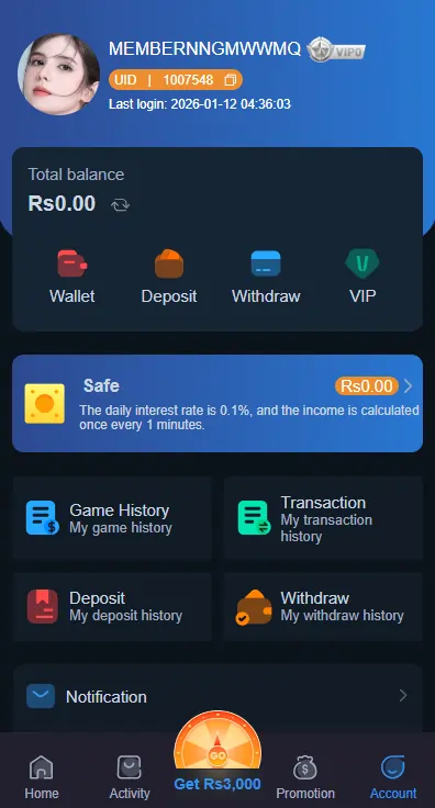 Online gaming registration process mobile