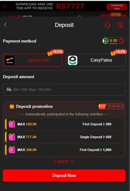 instant cash withdrawal Pakistan