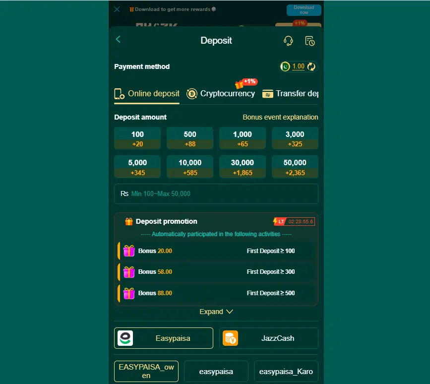 6ZK Game JazzCash EasyPaisa withdrawal