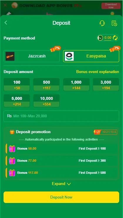 LG777 Game JazzCash withdrawal