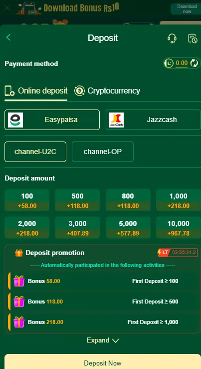 JazzCash and EasyPaisa payments