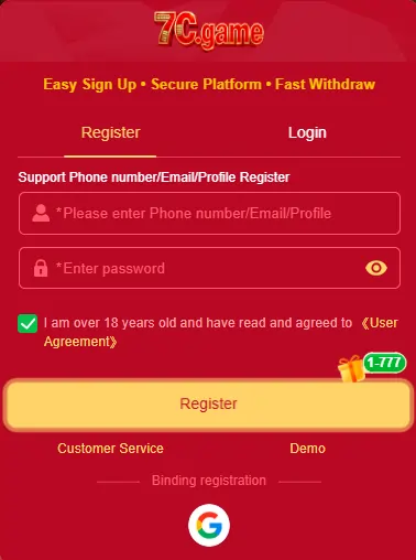 Register and login to earning app