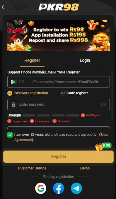mobile casino app login