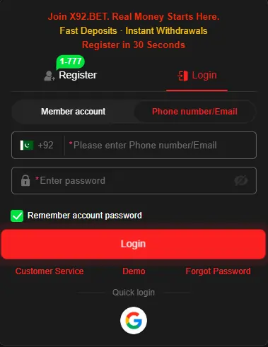 X92 Game download and register