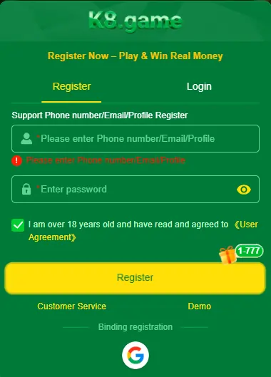 App registration process