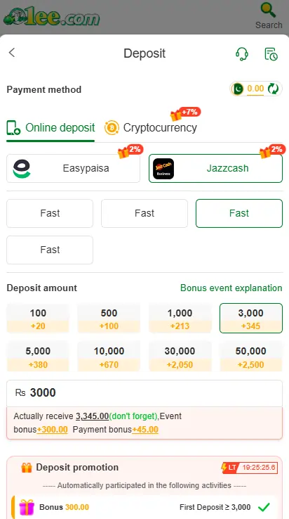 1ee Game local payment methods