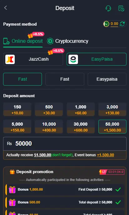 JazzCash EasyPaisa withdrawal