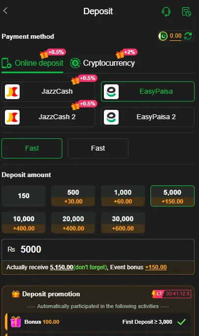 JazzCash EasyPaisa payment