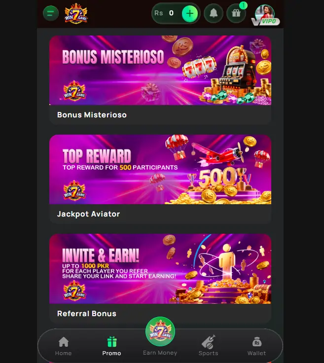 Bonus promotion offers