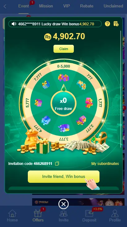 Daily login and referral bonuses