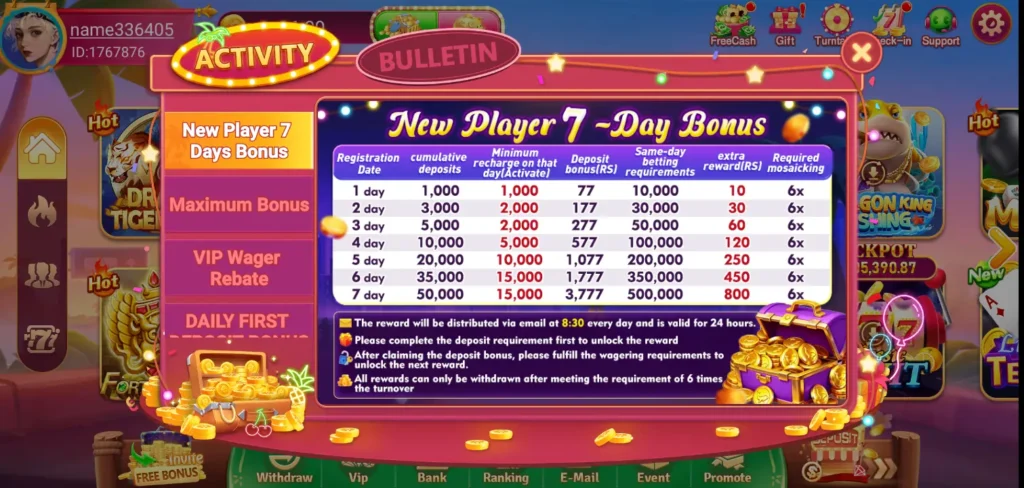 daily mission earning bonus