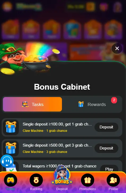 bonus section of 777Play Game