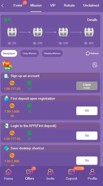 V9 Game bonus rewards