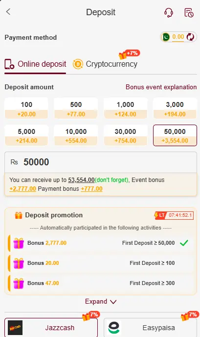 K1 Game Big Bonus List