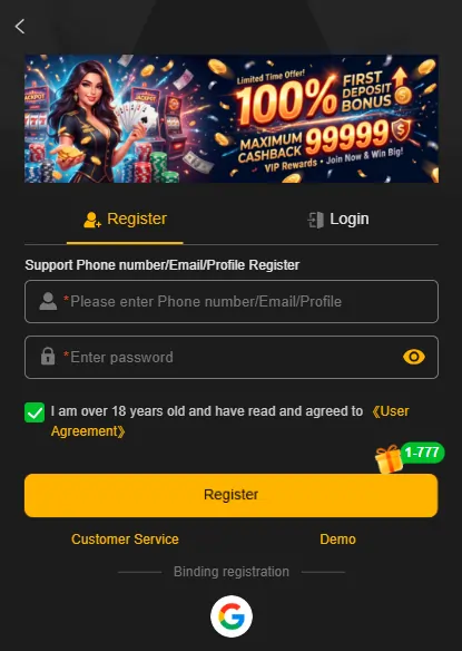 play777 login register guide