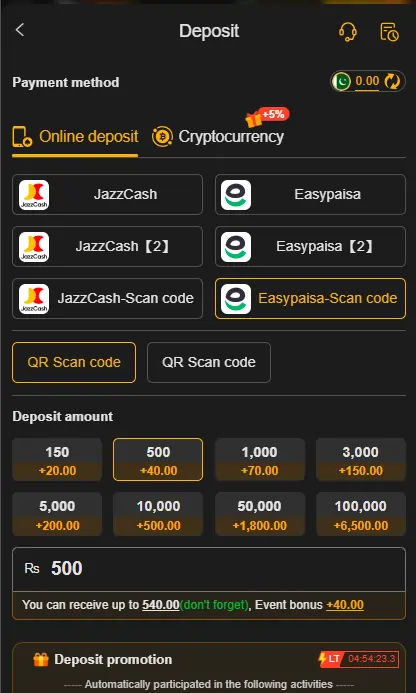 Shahspin Game Deposit Withdraw Details