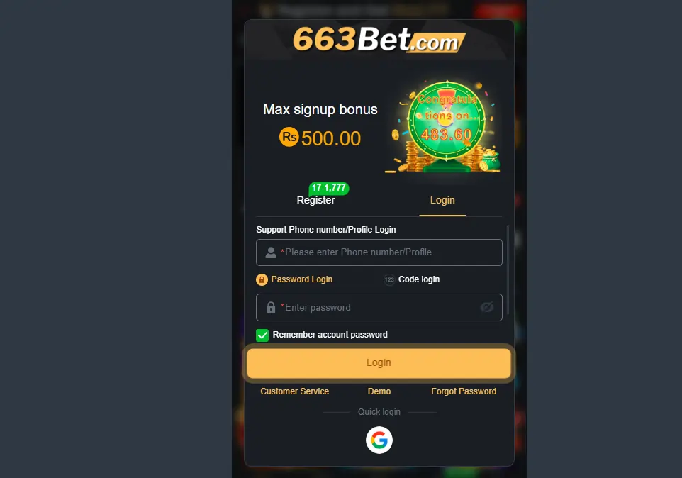 663Bet Game Download Login Process