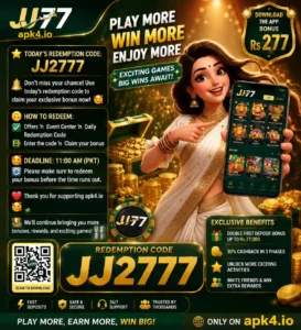 JJ77 Game APK Download 2026 – Earn Real Cash Pakistan 4